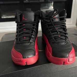 Black and Red Air Jordan Sneakers